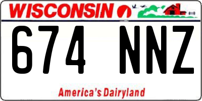WI license plate 674NNZ