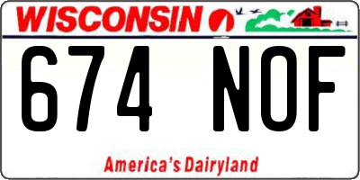 WI license plate 674NOF