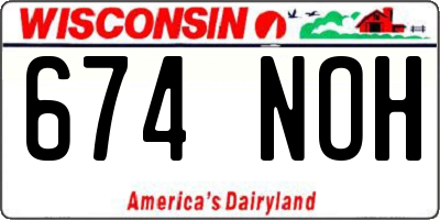 WI license plate 674NOH