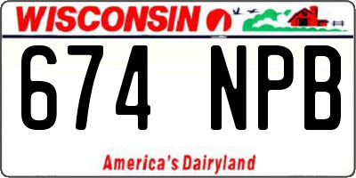 WI license plate 674NPB