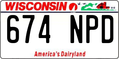 WI license plate 674NPD
