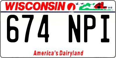 WI license plate 674NPI