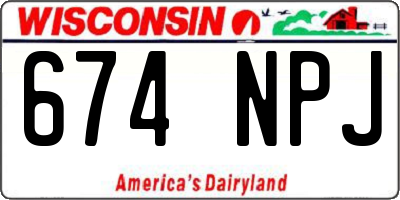 WI license plate 674NPJ