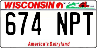 WI license plate 674NPT