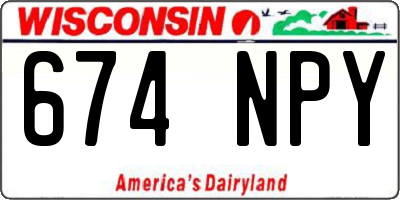 WI license plate 674NPY