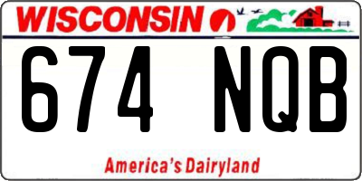 WI license plate 674NQB