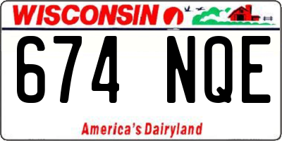 WI license plate 674NQE