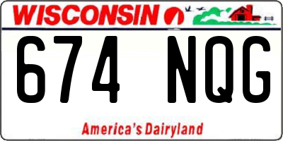 WI license plate 674NQG