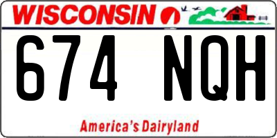 WI license plate 674NQH