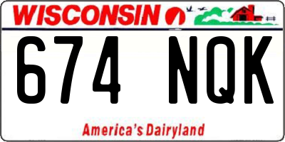 WI license plate 674NQK