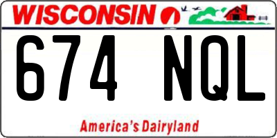 WI license plate 674NQL