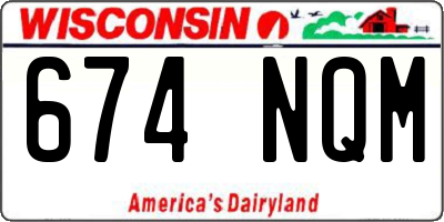 WI license plate 674NQM