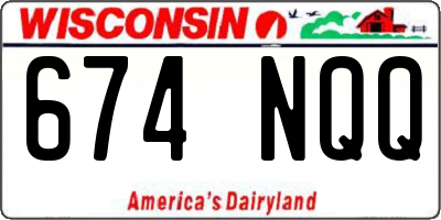 WI license plate 674NQQ