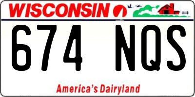 WI license plate 674NQS