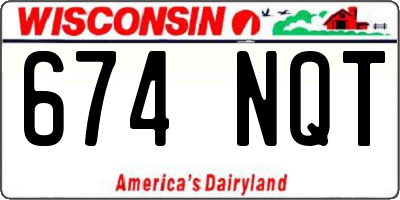WI license plate 674NQT