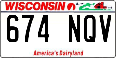 WI license plate 674NQV