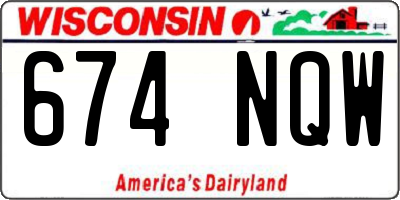WI license plate 674NQW