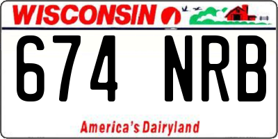 WI license plate 674NRB