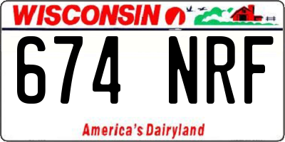 WI license plate 674NRF