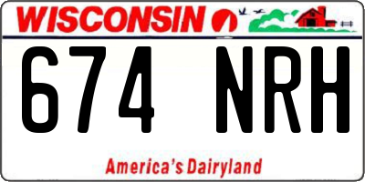 WI license plate 674NRH