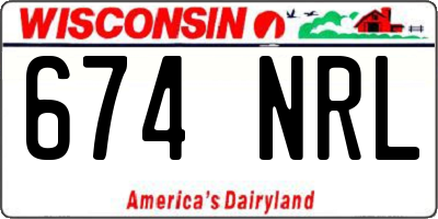 WI license plate 674NRL