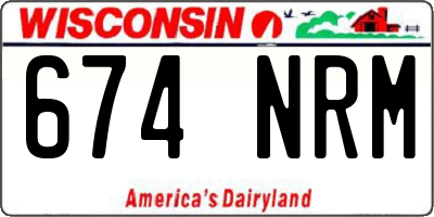 WI license plate 674NRM