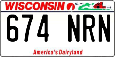 WI license plate 674NRN