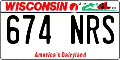 WI license plate 674NRS