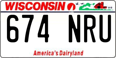 WI license plate 674NRU