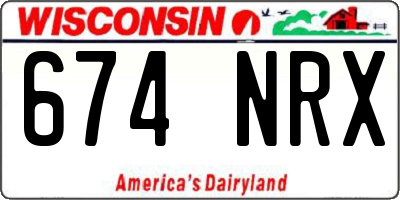 WI license plate 674NRX
