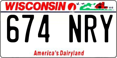 WI license plate 674NRY