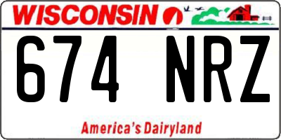 WI license plate 674NRZ