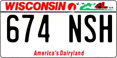 WI license plate 674NSH