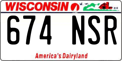 WI license plate 674NSR