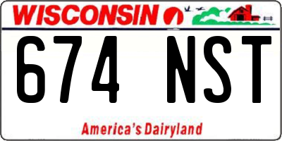 WI license plate 674NST