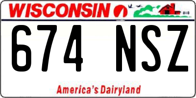 WI license plate 674NSZ