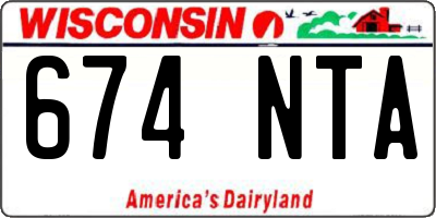 WI license plate 674NTA
