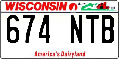 WI license plate 674NTB