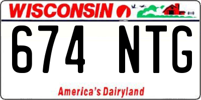 WI license plate 674NTG