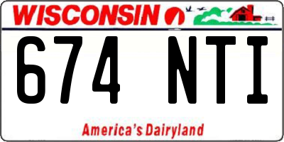 WI license plate 674NTI