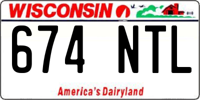 WI license plate 674NTL