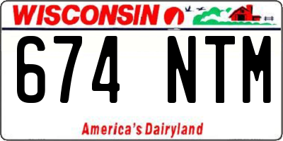 WI license plate 674NTM