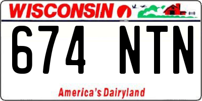 WI license plate 674NTN