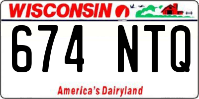 WI license plate 674NTQ
