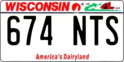 WI license plate 674NTS