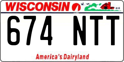 WI license plate 674NTT
