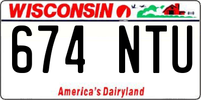 WI license plate 674NTU