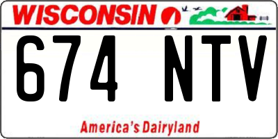 WI license plate 674NTV