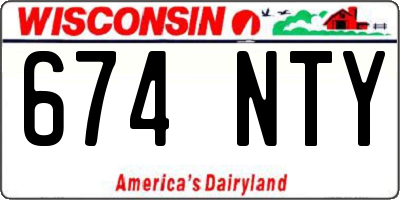 WI license plate 674NTY