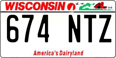 WI license plate 674NTZ